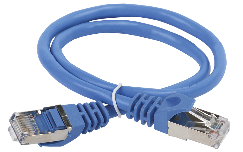 ITK Коммутационный шнур (патч-корд) кат.6 FTP 0,5м синий