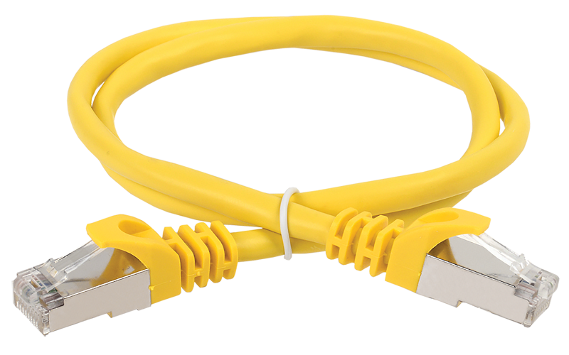 ITK Коммутационный шнур (патч-корд) кат.6 FTP 0,5м желтый