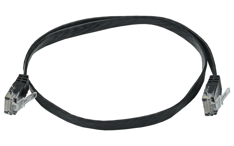 ITK Коммутационный шнур плоский (патч-корд) кат.6 UTP 0,5м чёрный