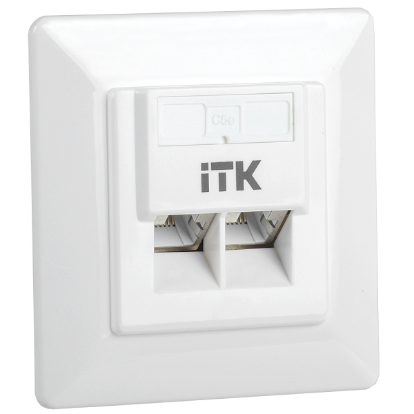 ITK Внутренняя информационная розетка RJ45 кат.5E FTP 2 порта