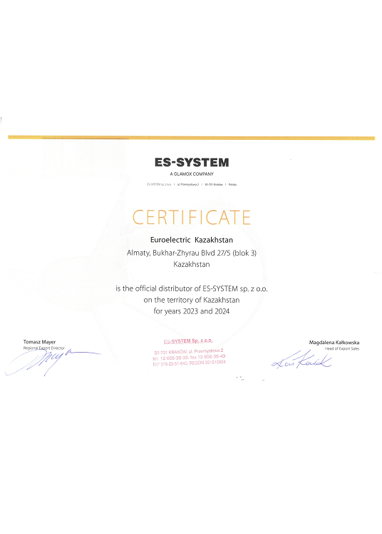 Сертификат ES-System